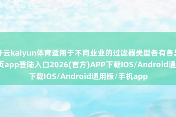 开云kaiyun体育适用于不同业业的过滤器类型各有各异-kai云体育网页app登陆入口2026(官方)APP下载IOS/Android通用版/手机app